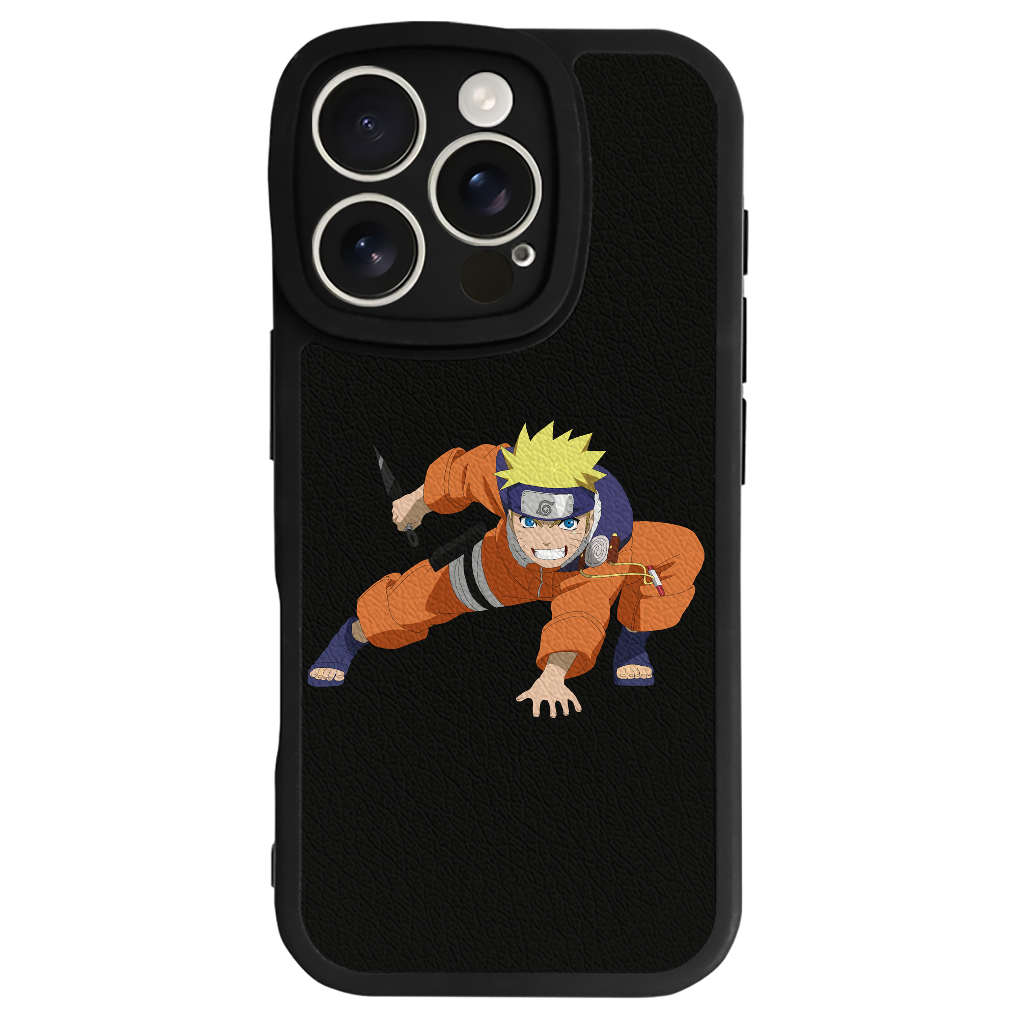 （画像用） NARUTO -ナルト- うずまき ナルト Uzumaki Naruto 【iPhone 16シリーズ対応】シリコンスマホケース（レザー調） 材質：シリコン